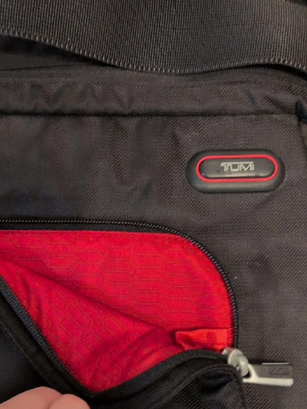 Tumi Black Nylon Crossbody Messenger Bag with Adjustable Strap